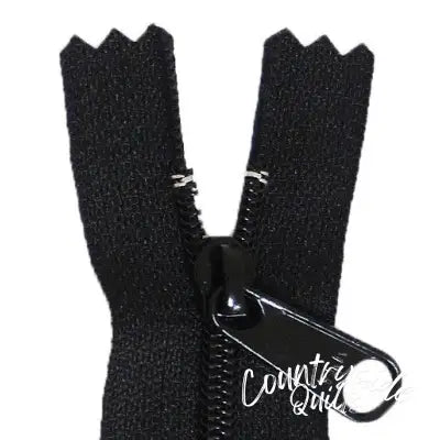 14in Black Zipper Closed End