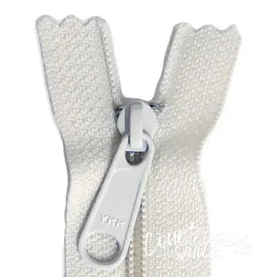 14in Ivory Zipper Closed End
