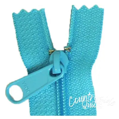 14in Turquoise Zipper Closed End
