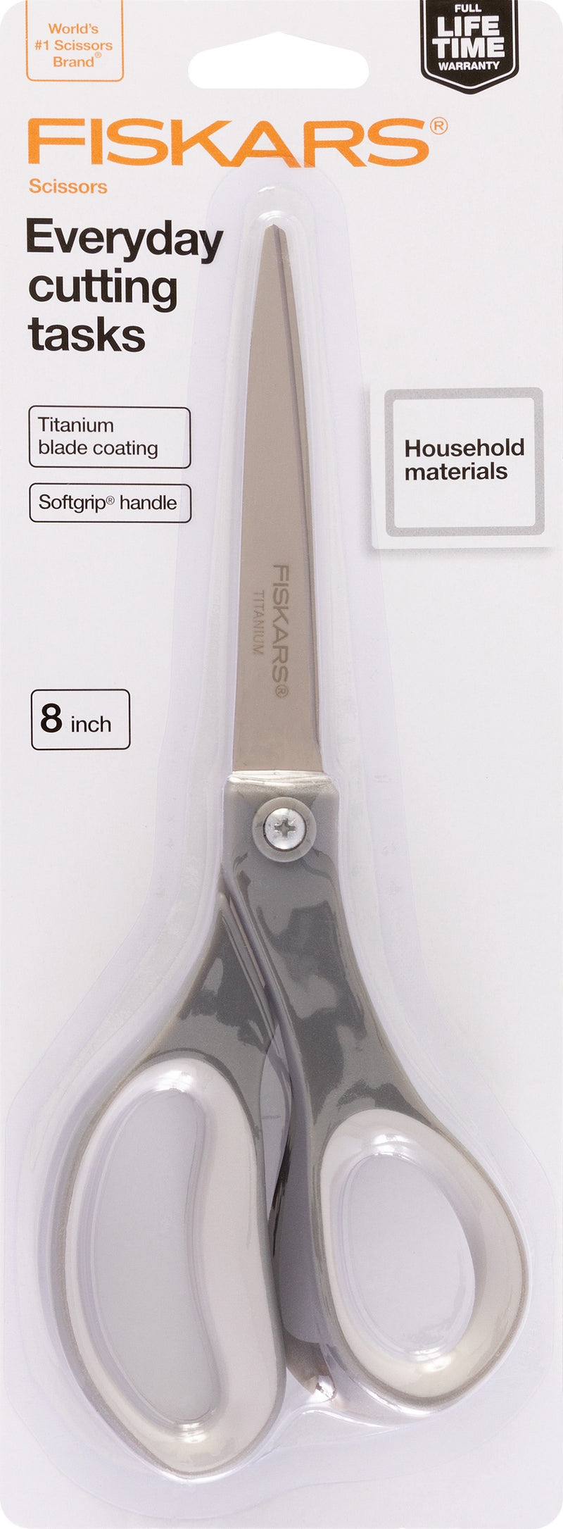 Fiskars Performance 8in Titanium Softgrip Scissors