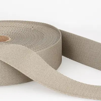 15mm Polyester Webbing in Taupe