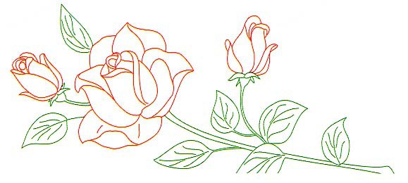 Long Stemmed Rose Perle Edge Pillowcase