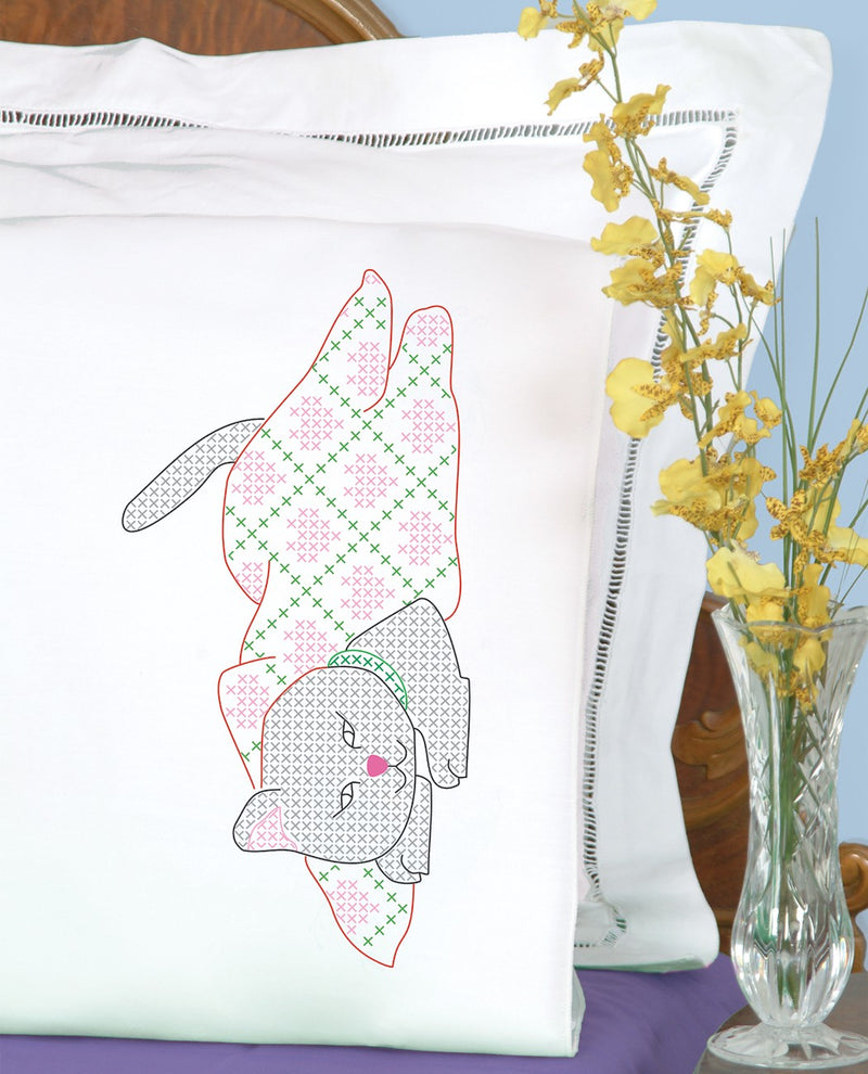 Cat In A Blanket Perle Edge Pillowcases