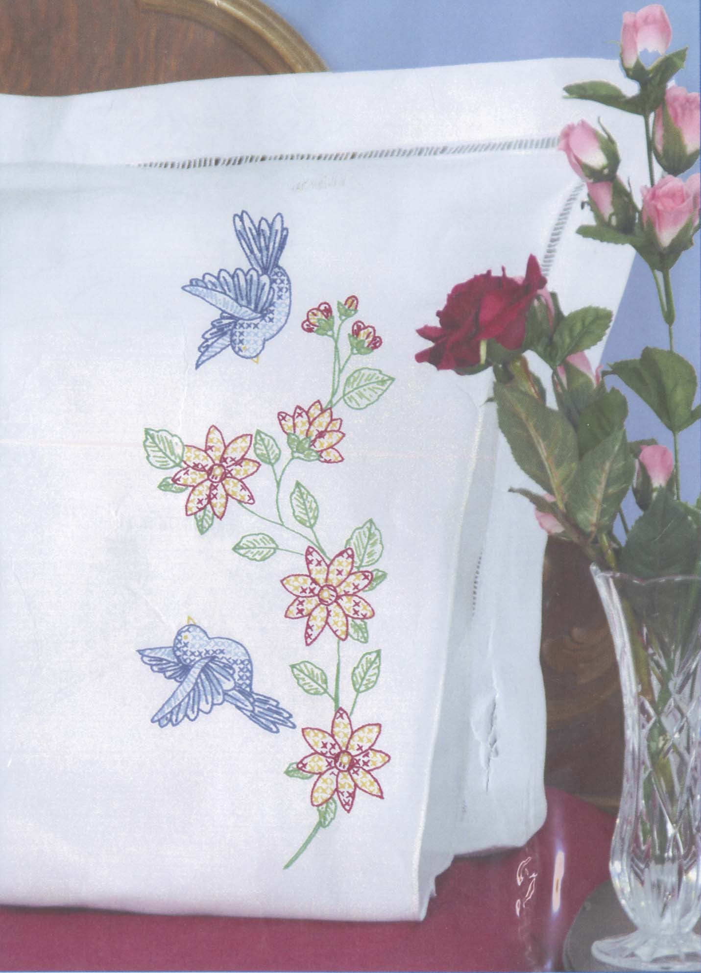 Birds Perle Edge Pillowcase