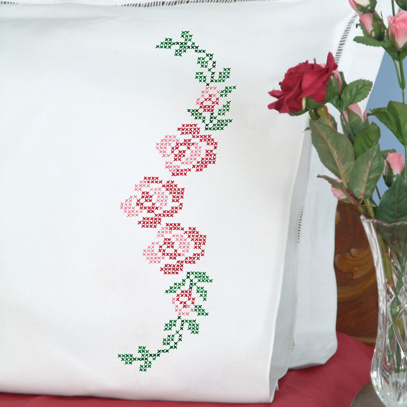 Xx Rose Vine Perle Edge Pillowcase