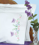 Butterflies & Flowers Perle Edge Pillowcases