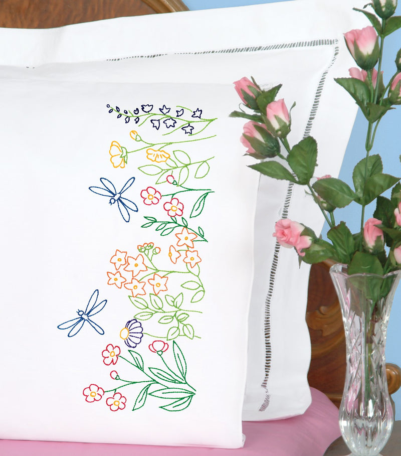 Dragonflies Perle Edge Pillowcases