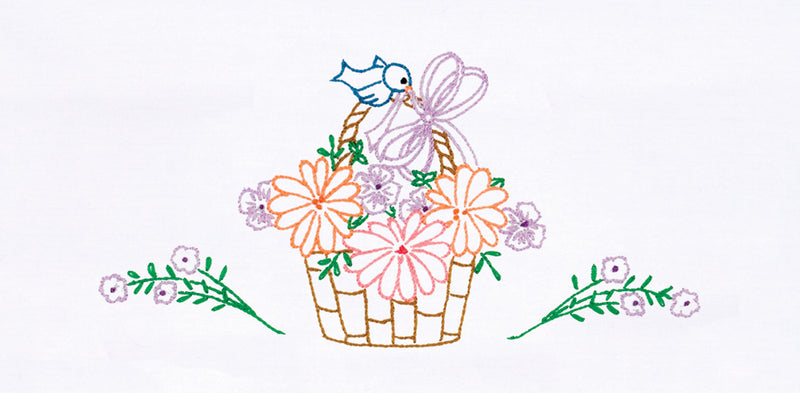 Bird On A Basket Perle Edge Pillowcases