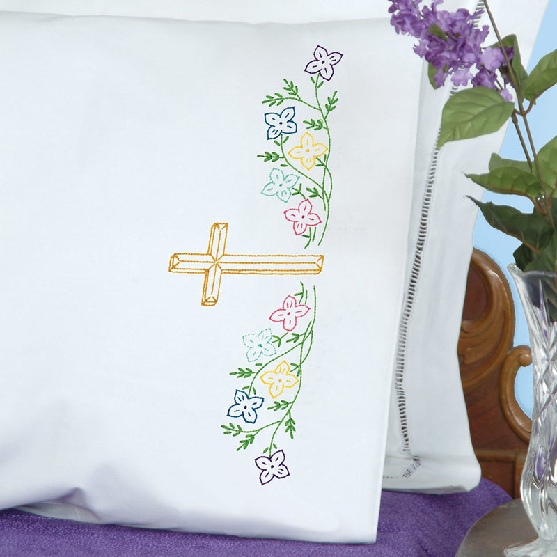 Cross Perle Edge Pillowcase