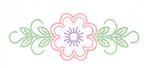 Cross-Stitch Floral Design Perle Edge Pillowcases