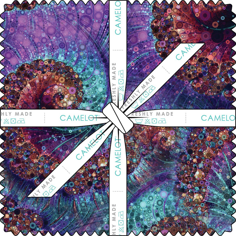 10in Squares Peacock in the Garden, 42pcs/bundle