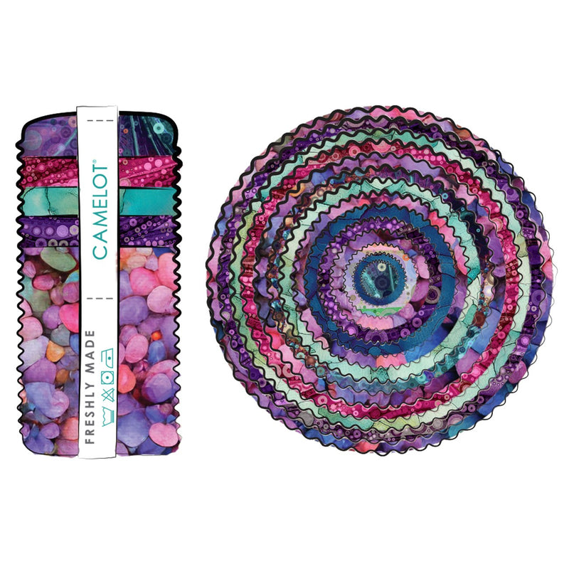 2.5in Strips Peacock in the Garden, 40pcs/bundle