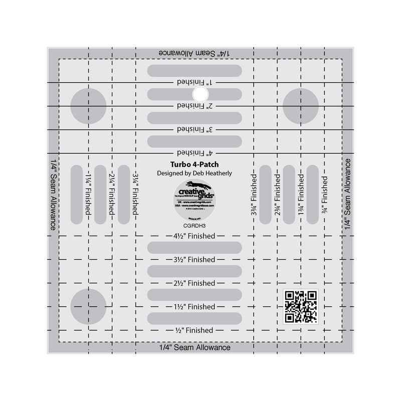 Creative Grids Quilt Ruler Turbo 4-Patch Template