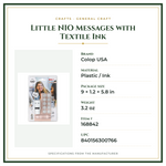 Product Specifications – Little NIO Messages with Textile Ink