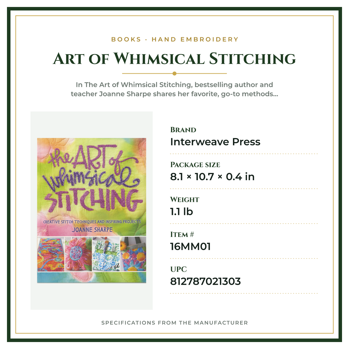Product Specifications – Art of Whimsical Stitching