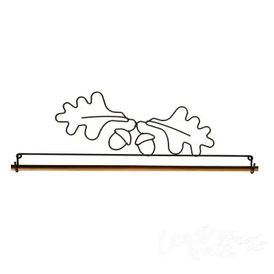 16in Acorn & Oakleaf Holder Silver With Dowel