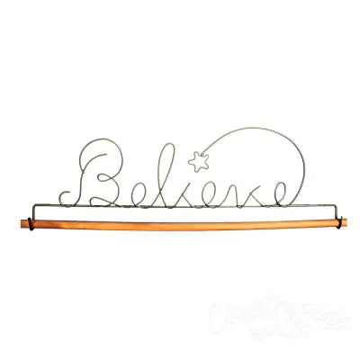 16in Believe Hanger Silver