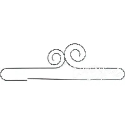16in Double Scroll Split Btm Silver Tex Hanger