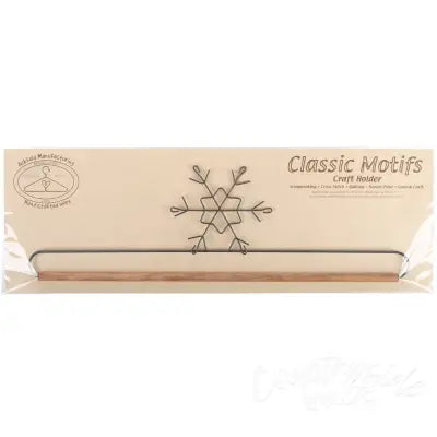 16in Snowflake Holder With Dowel Grey Tex