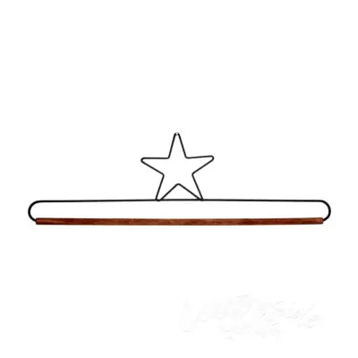 16in Star Dowel Holder Gray