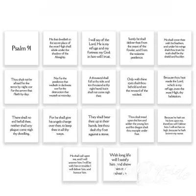 17 Psalm 91 Precut Quilt Square Set 3-1/2in