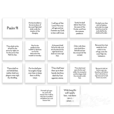 17 Psalm 91 Precut Quilt Square Set 5in
