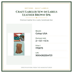Product Specifications – Craft Labeler Sew-in Labels Leather Brown 5pk