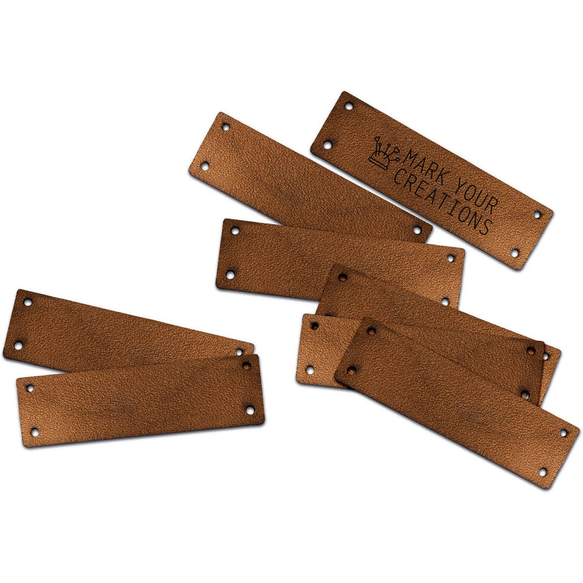 Craft Labeler Sew-in Labels Leather Brown 5pk