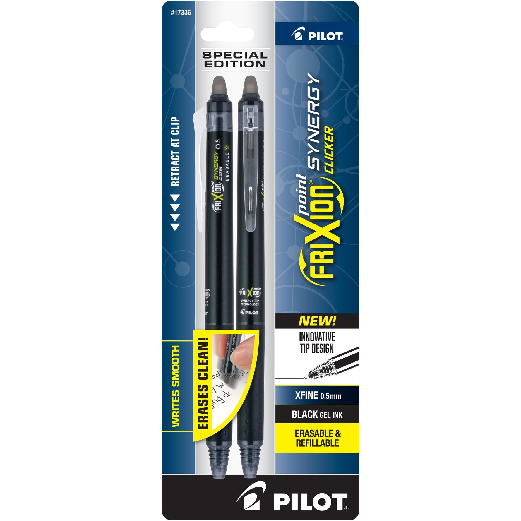 Frixion Point Synergy Clicker Extra Fine 2pk Black