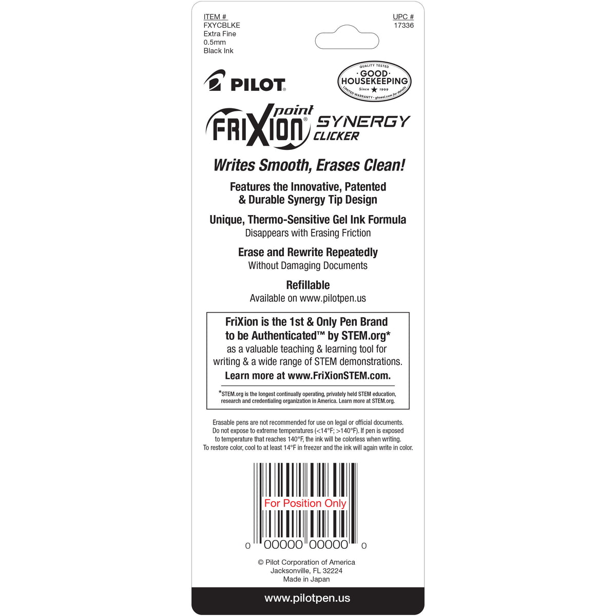 Frixion Point Synergy Clicker Extra Fine 2pk Black