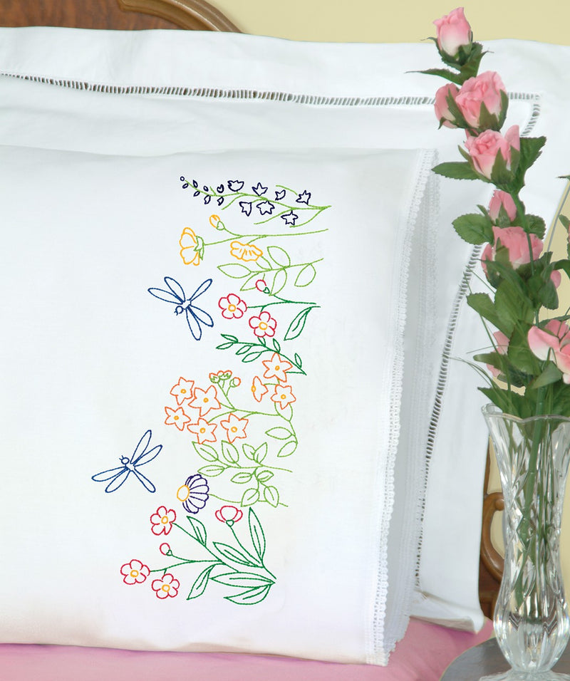 Dragonflies Lace Edge Pillowcases