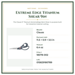 Product Specifications – Extreme Edge Titanium Shear 9in