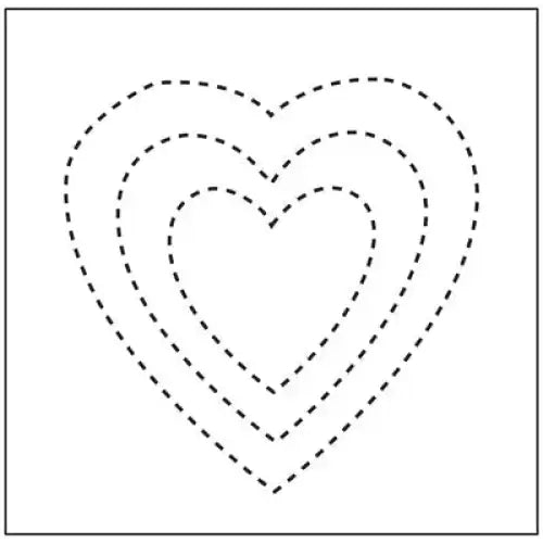 1891 Hearts 6’’/9’’/12’’ Stencil NA