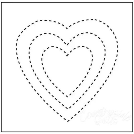 1891 Hearts 6’’/9’’/12’’ Stencil NA