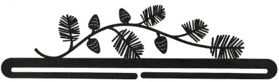 18in Split Bottom Holder Pine Needles Charcoal