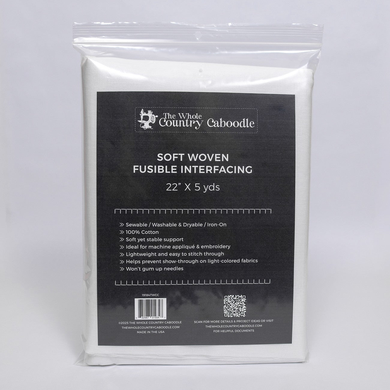 Soft Woven Fusible Interfacing Pack 22in x 5 yds