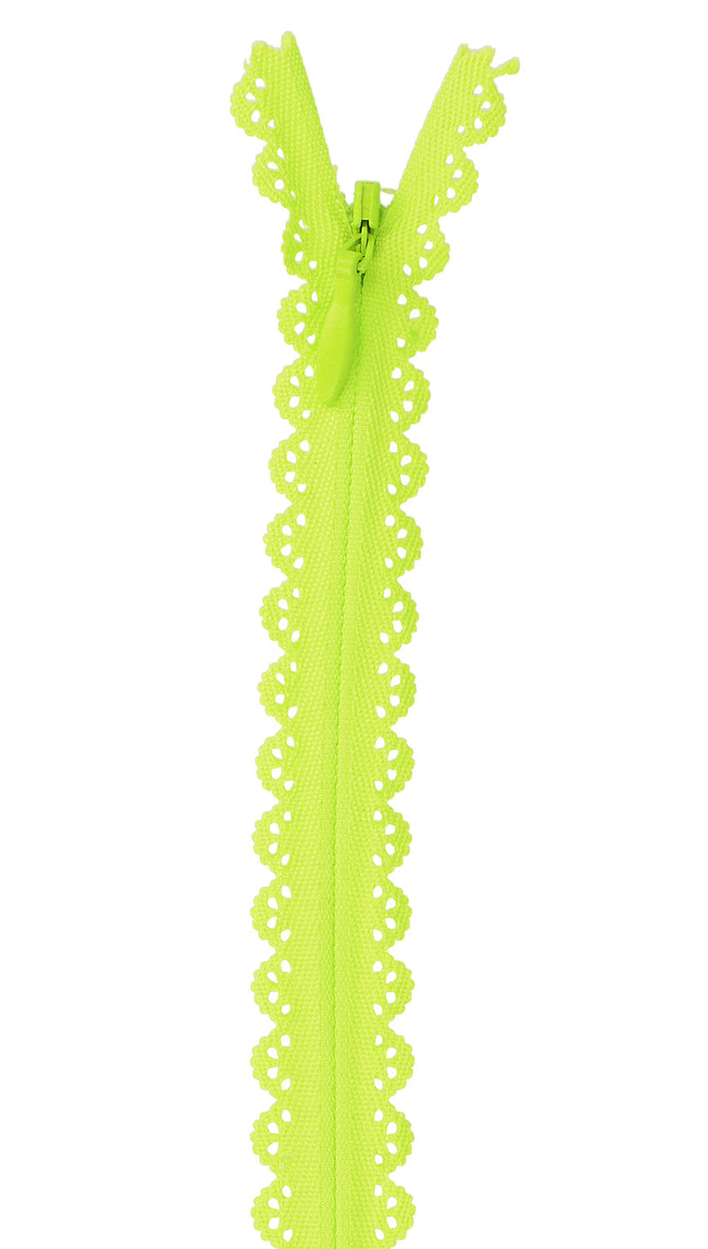 Lace Zipper 22cm Chartreuse
