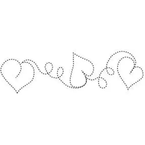 1947 Hearts and Loops Stencil 3.5’’x14’’ NA
