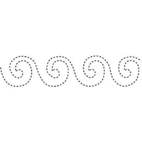1949 Wave Border 3’’x14’’ Stencil NA