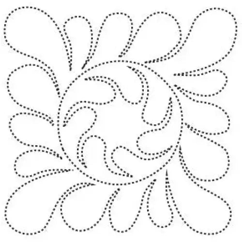 1951 Feathered Square 11’’ Stencil NA