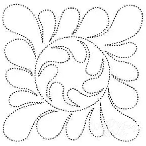 1951 Feathered Square 11’’ Stencil NA