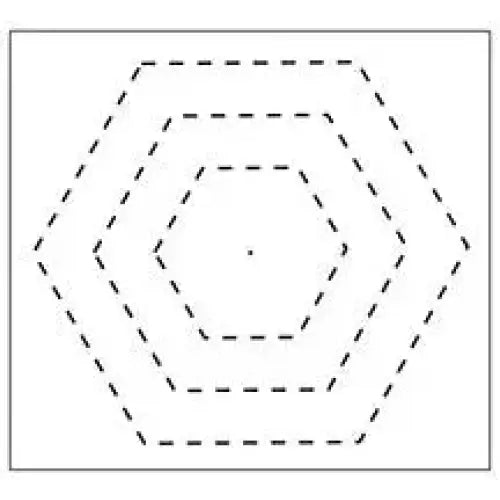 1952 Hexagon Stencil NA