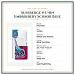 Product Specifications – Superedge 4-1/4in Embroidery Scissor Blue
