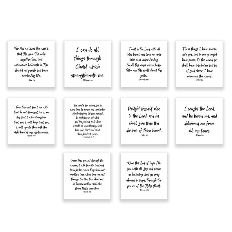 10 Precut Bible Verse Quilt Squares 5in