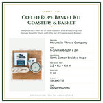 Product Specifications – Coiled Rope Basket Kit Coasters & Basket