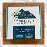 Coiled Rope Basket Kit Coasters & Basket