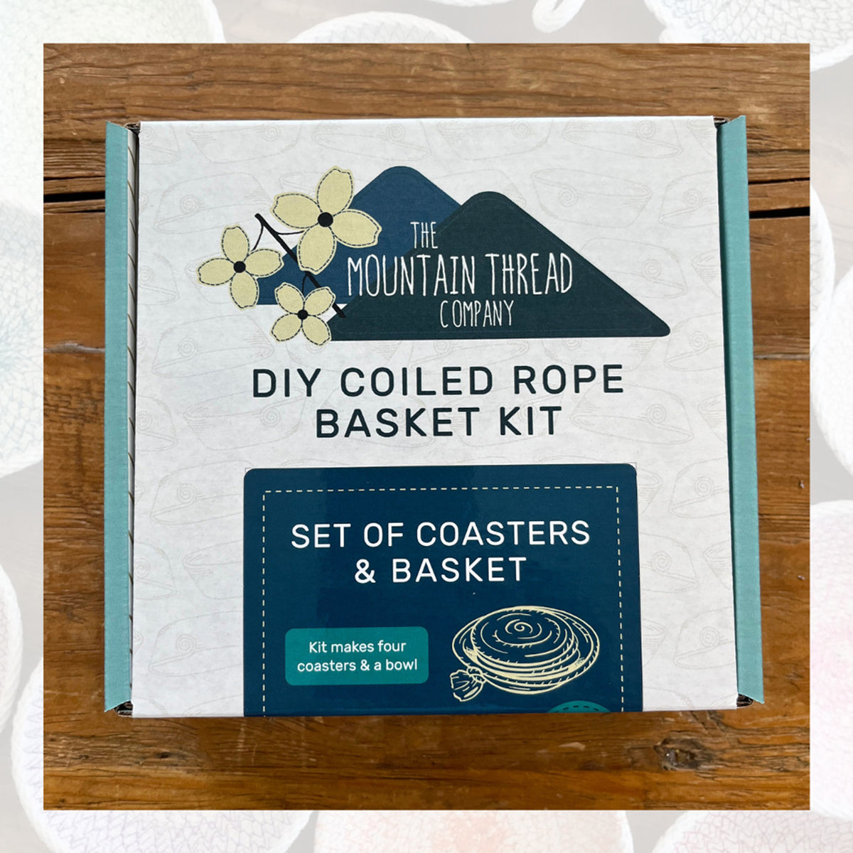 Coiled Rope Basket Kit Coasters & Basket