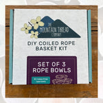 Coiled Rope Basket Kit Set of 3 Bowls