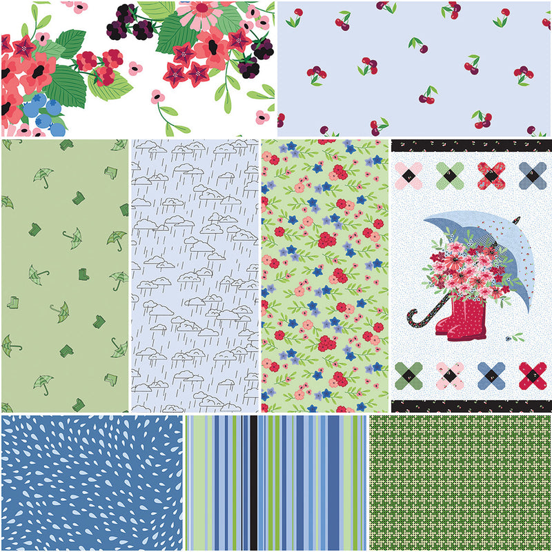 Cloudburst 1 Yard Bundle White, 9pcs