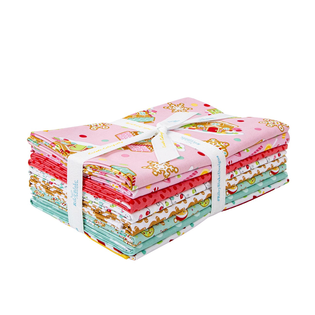 Gingerbread Kisses 1 Yard Bundle Pink, 8pcs